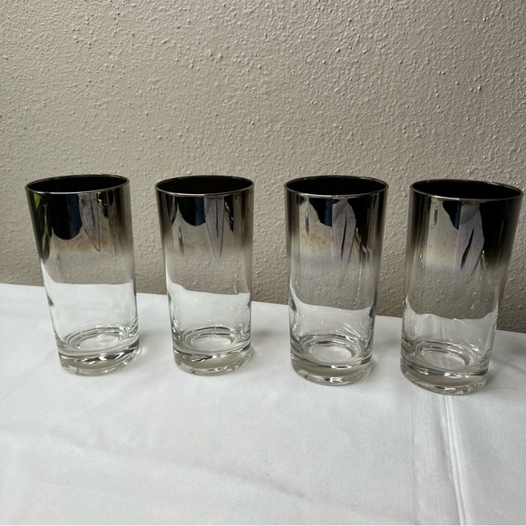 Dorothy Thorpe Other - 4 Vintage Dorothy Thorpe Silver Fade High Ball Drinking Glasses 5.5” Tall.